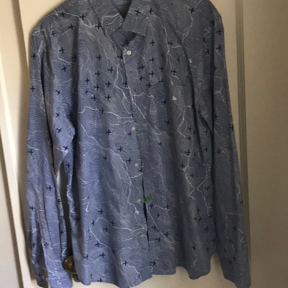 Men’s Banana Republic long sleeve shirt untucked slim fit
